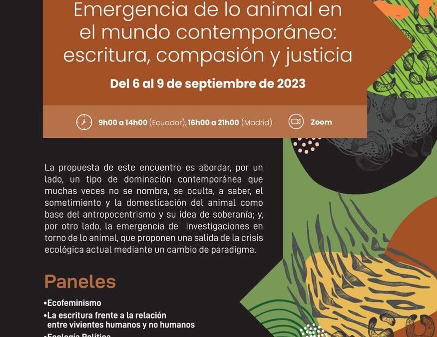 II Encuentro Internacional «Emergencia de lo animal en el mundo contemporáneo: escritura, compasión y justicia»